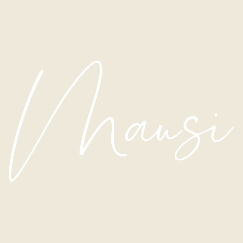 Mausi / Conception d’écriture manuscrite (Blanc)