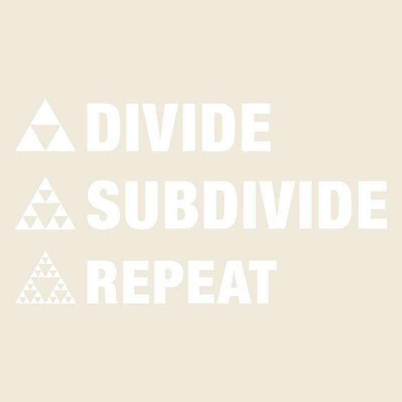 triangle fractal geometry divide subdivide repeat