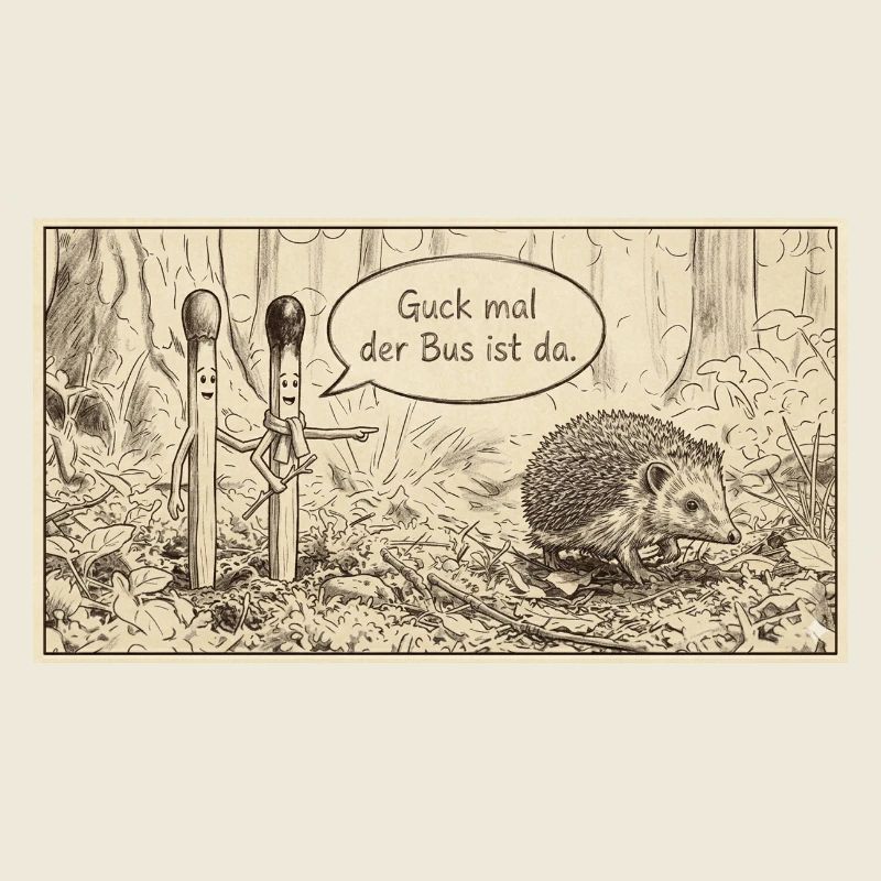 Bus im Wald: Igel trifft Streichholzduo