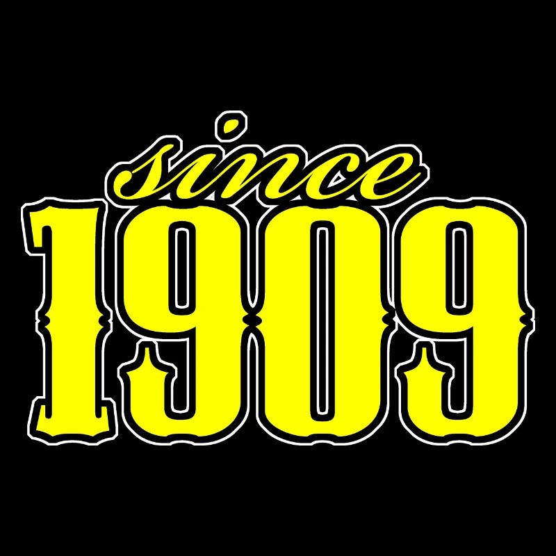 since 1909 (yellow)