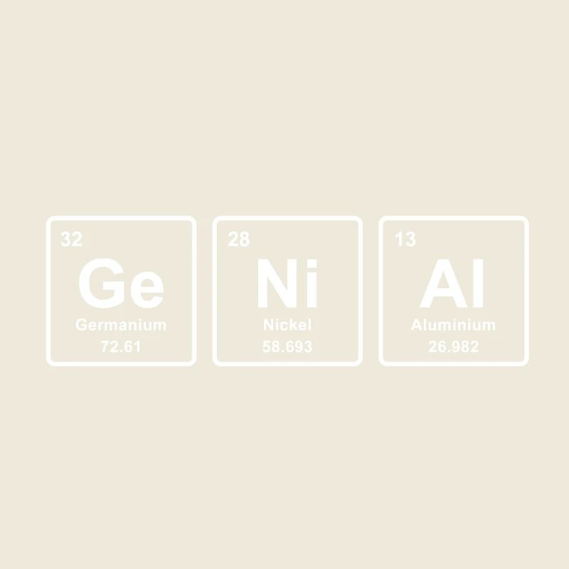 GENIUS - funny chemistry tshirt gift