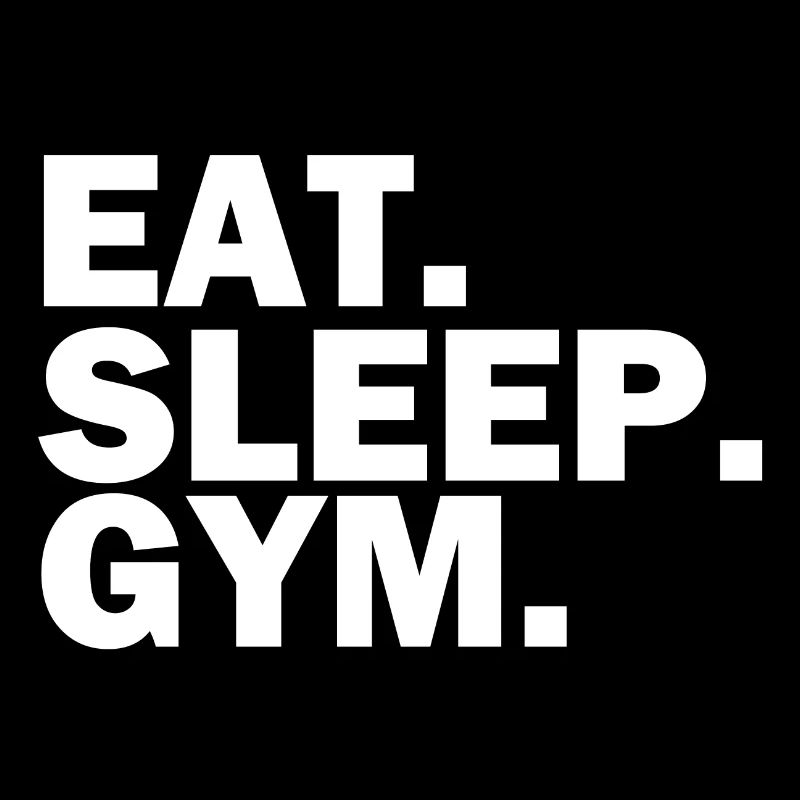Mangez le sommeil Gym blanc