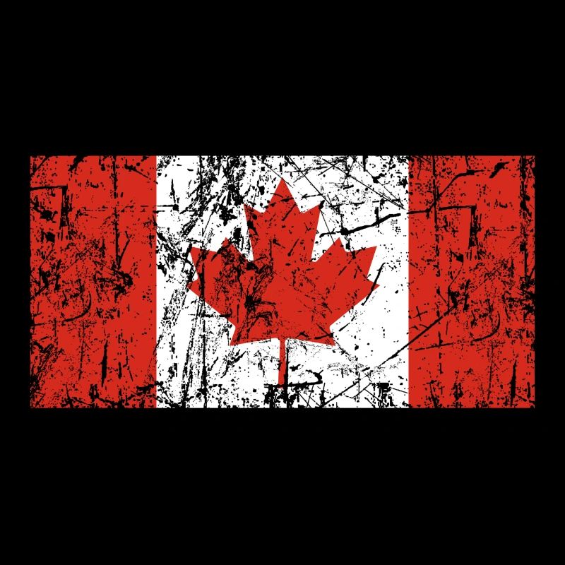 Canada flag vintage effect