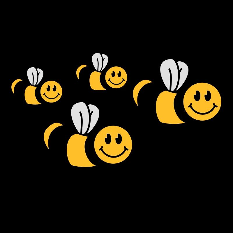 Cute little bees family