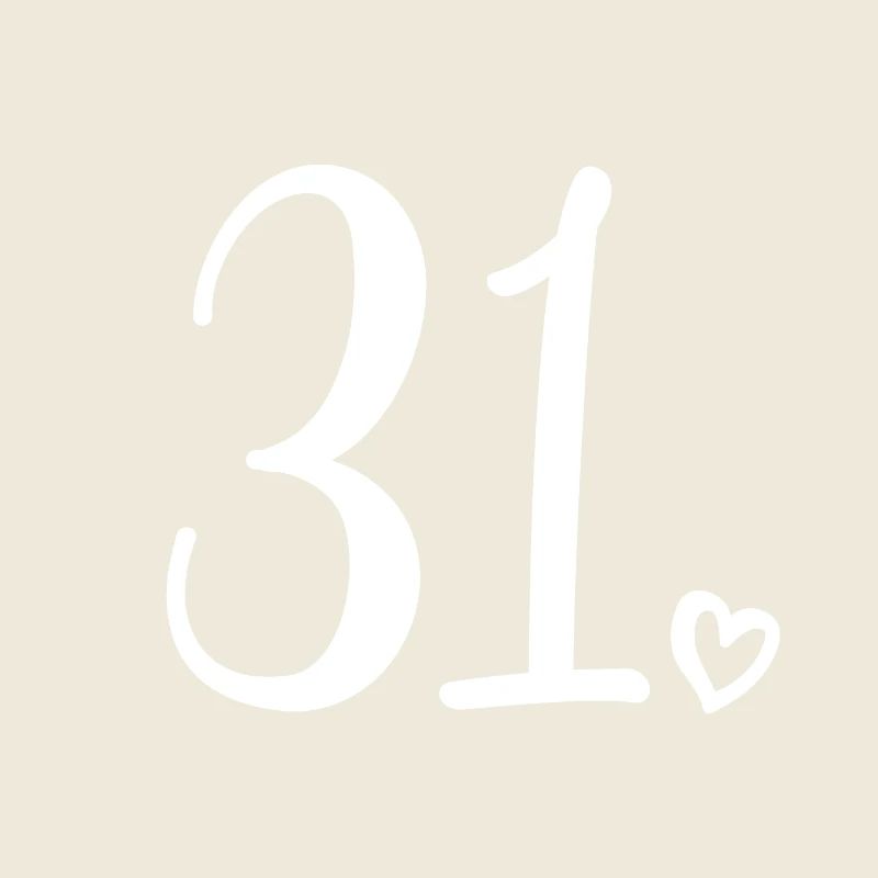 Cute Number 31, 31 Years Old, 31st Birthday Gift