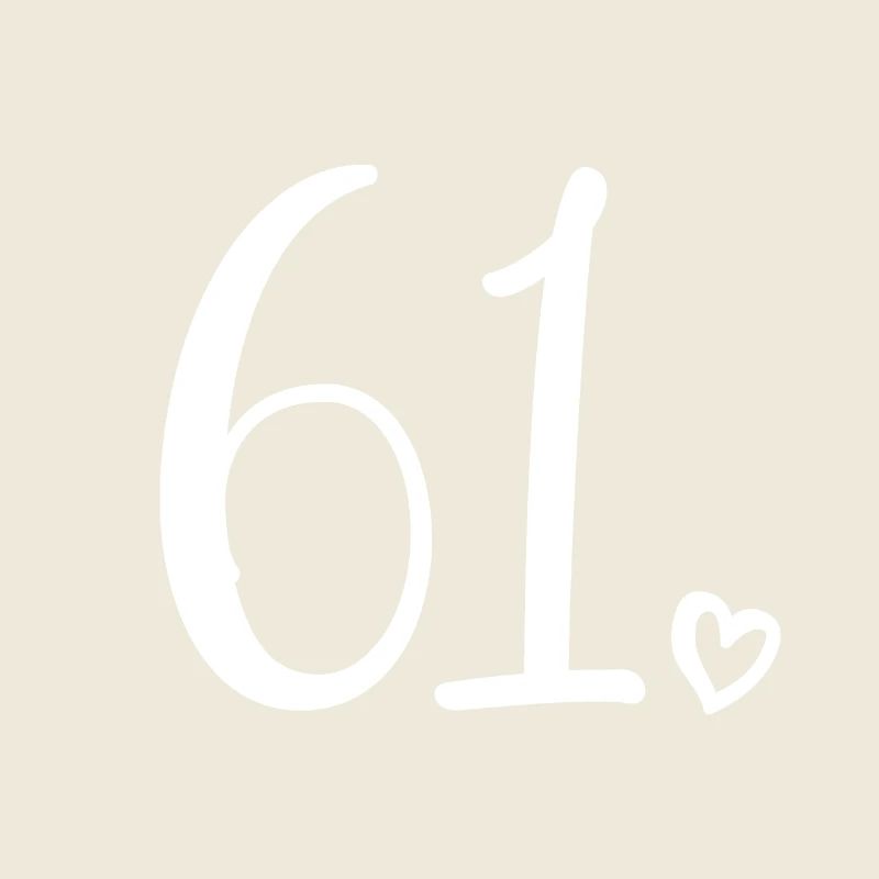 Süße Nummer 61, 61 Jahre alt, 61. Geburtstag Geschenk