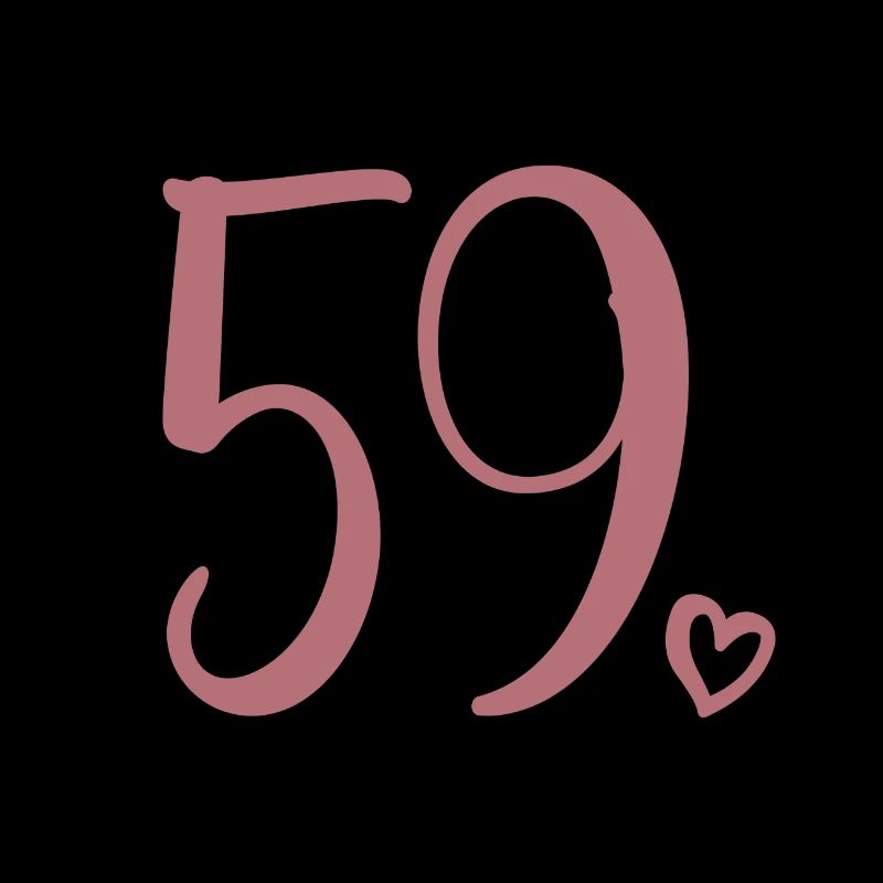 Cute Number 59, 59 Years Old, 59th Birthday Gift
