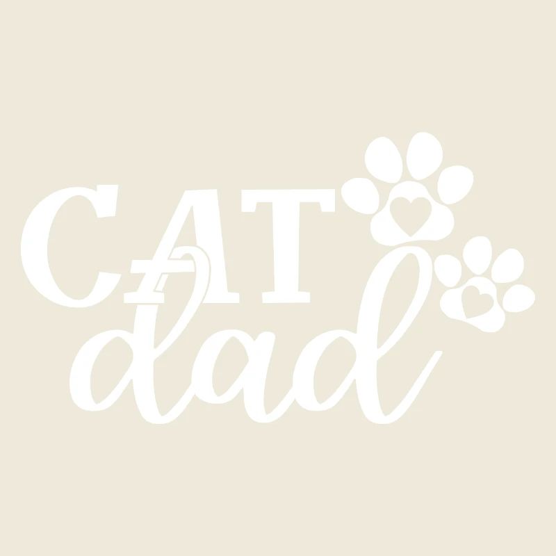 Cat Dad - Mignon Pattes Cat Lover Papa Propriétaire de Chat