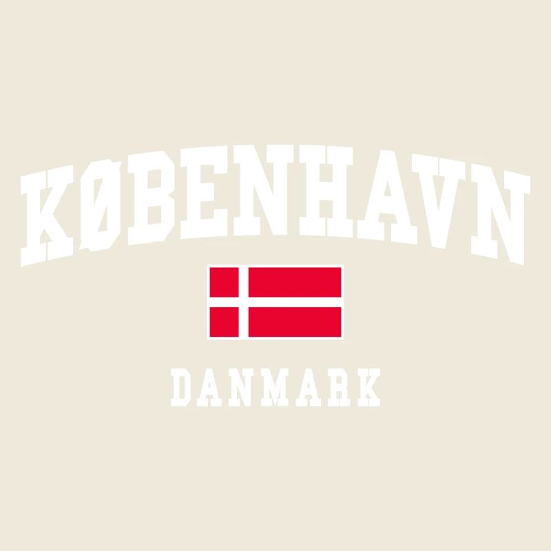 Dänemark Flagge mit kräftiger Schriftbogen