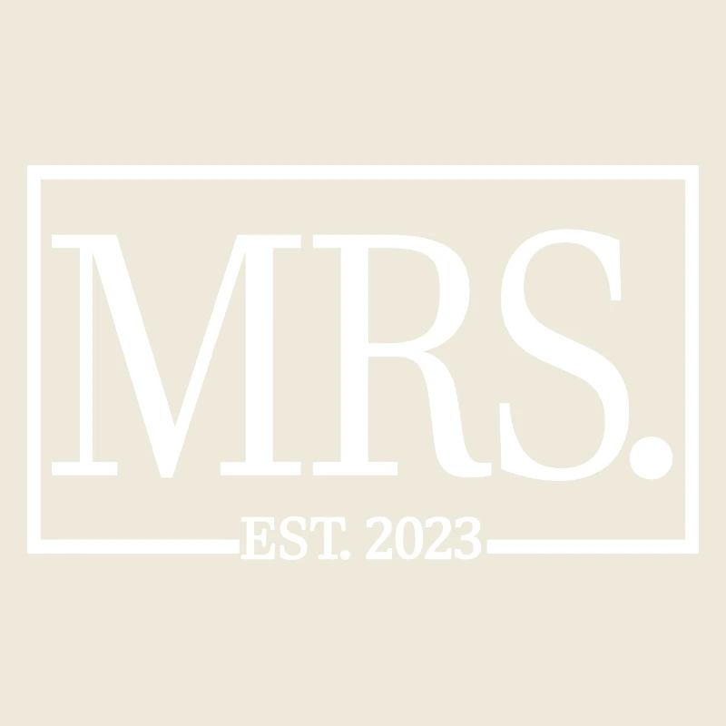 Mrs. Est. 2023 Engagement Bridal Shower Wedding