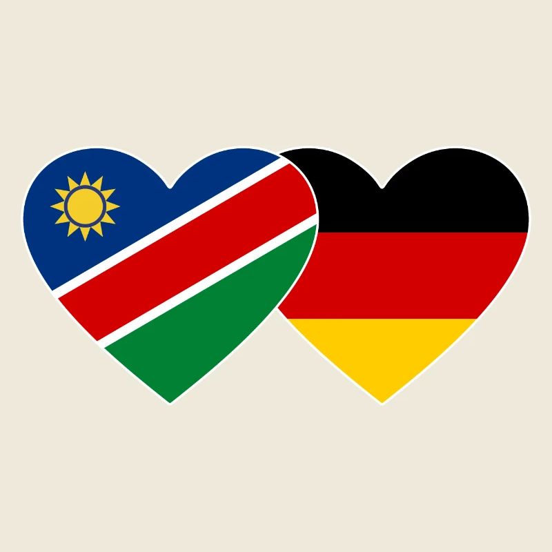 Namibia Germany Flag Heart