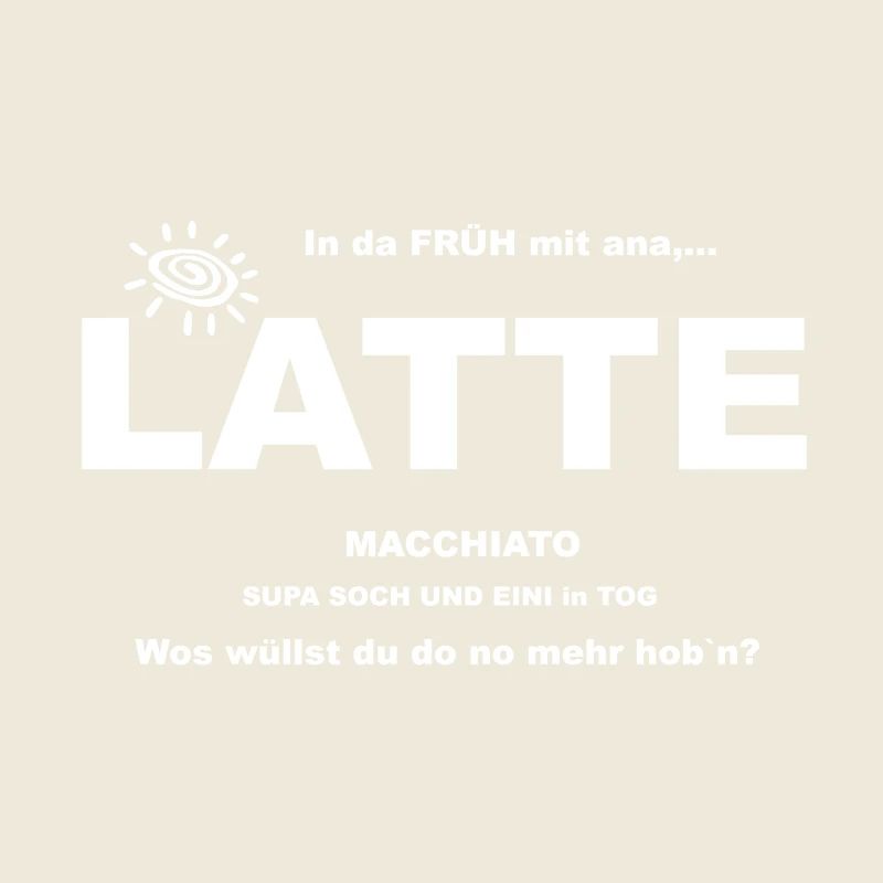 In da Früh mit einer LATTE und Sonne