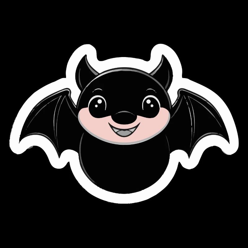 Chauve-souris mignonne - Conception de dessin animé amusante pour Hall