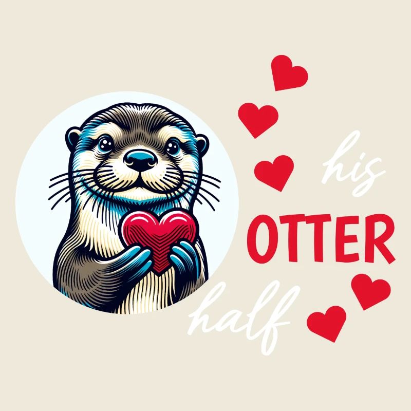 Otter half liebe geschenk