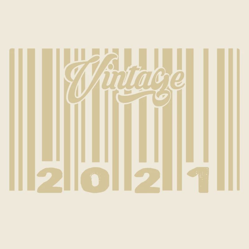 vintage 2021 Code barre 2021: Année 2025.