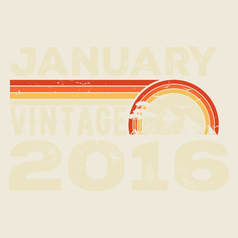 Janvier 2016 Vintage Anniversaire 2016, Né en 2016