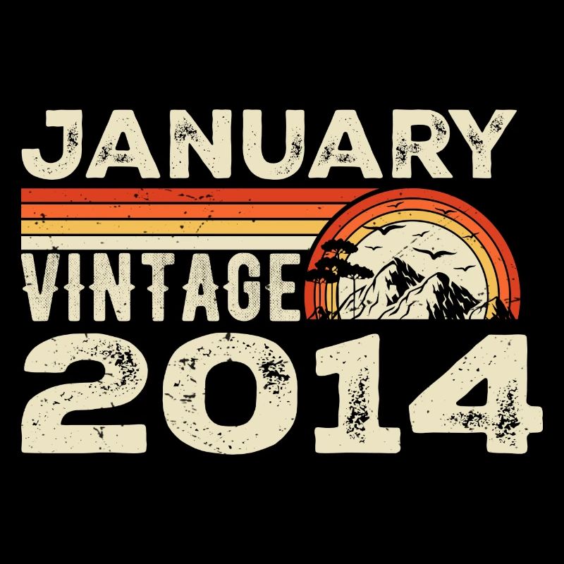 Janvier 2014 Vintage Anniversaire 2014, Né en 2014