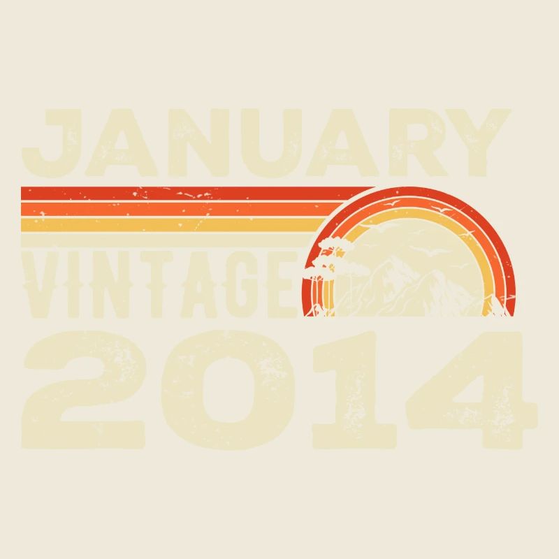 January 2014 Vintage Birthday 2014, Born in 2014