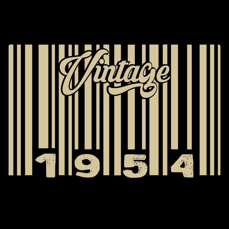 Vintage 1954 Barcode 1954: Year 2025.