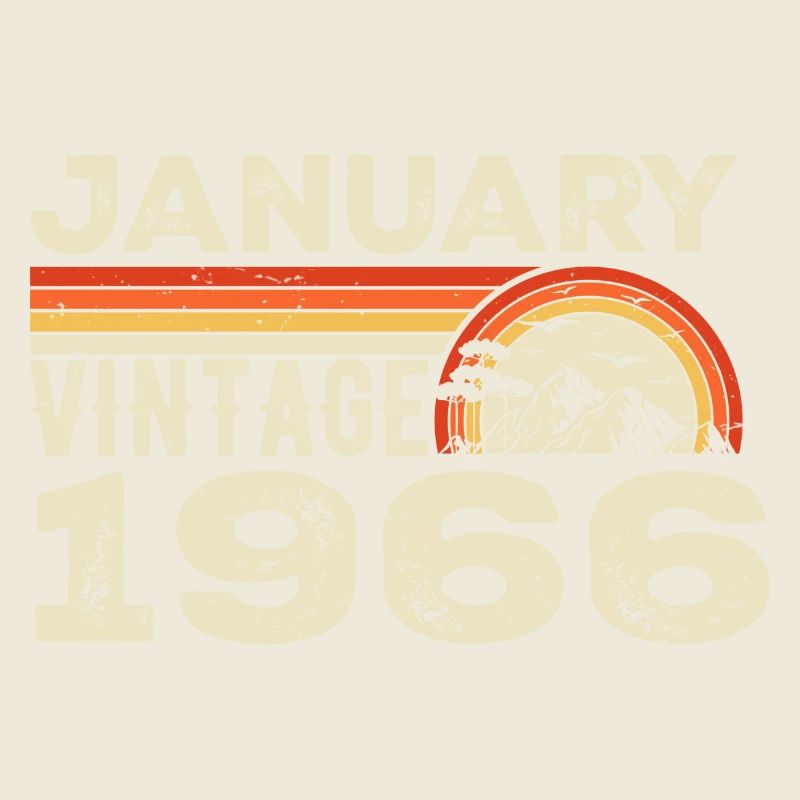 Janvier 1966 Vintage Anniversaire 1966, Né en 1966