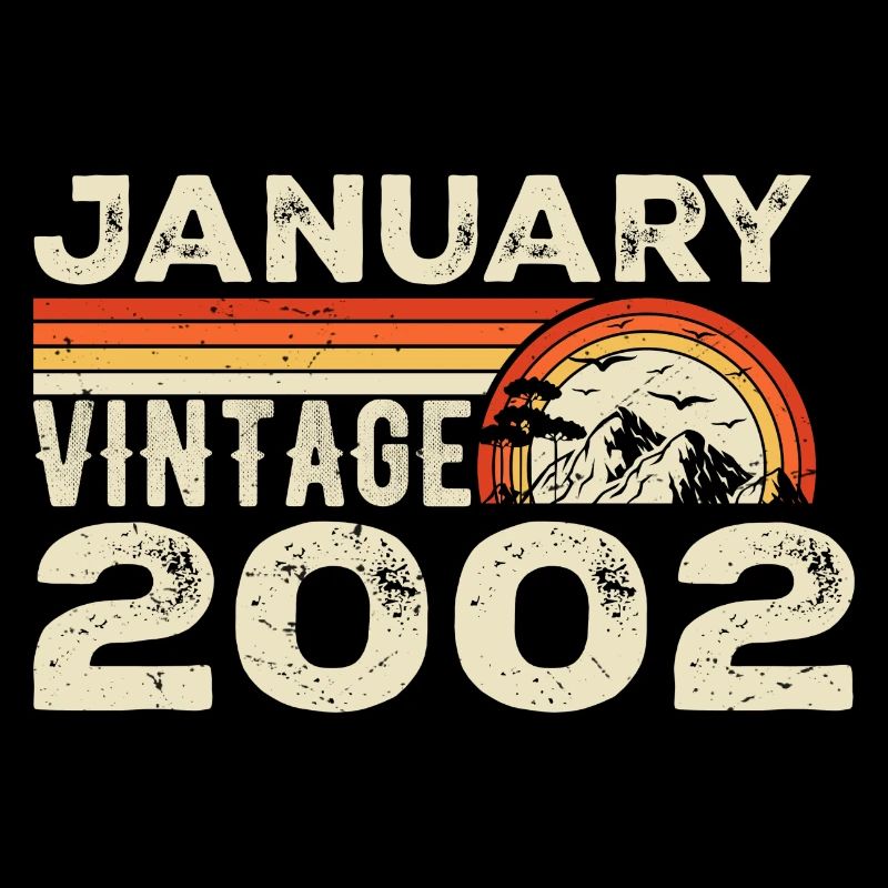 Janvier 2002 Vintage Anniversaire 2002, Né en 2002