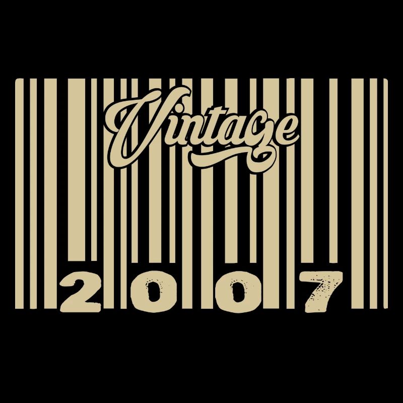 vintage 2007 Code barre 2007: Année 2025.