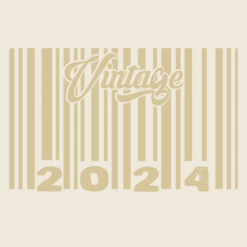 vintage 2024 Barcode 2024: Year 2025.