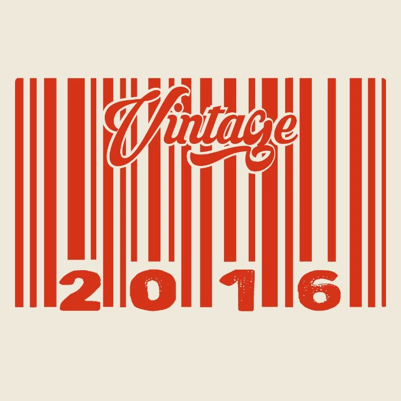 Vintage 2016 born in 2016 9 years old bar code anniversair