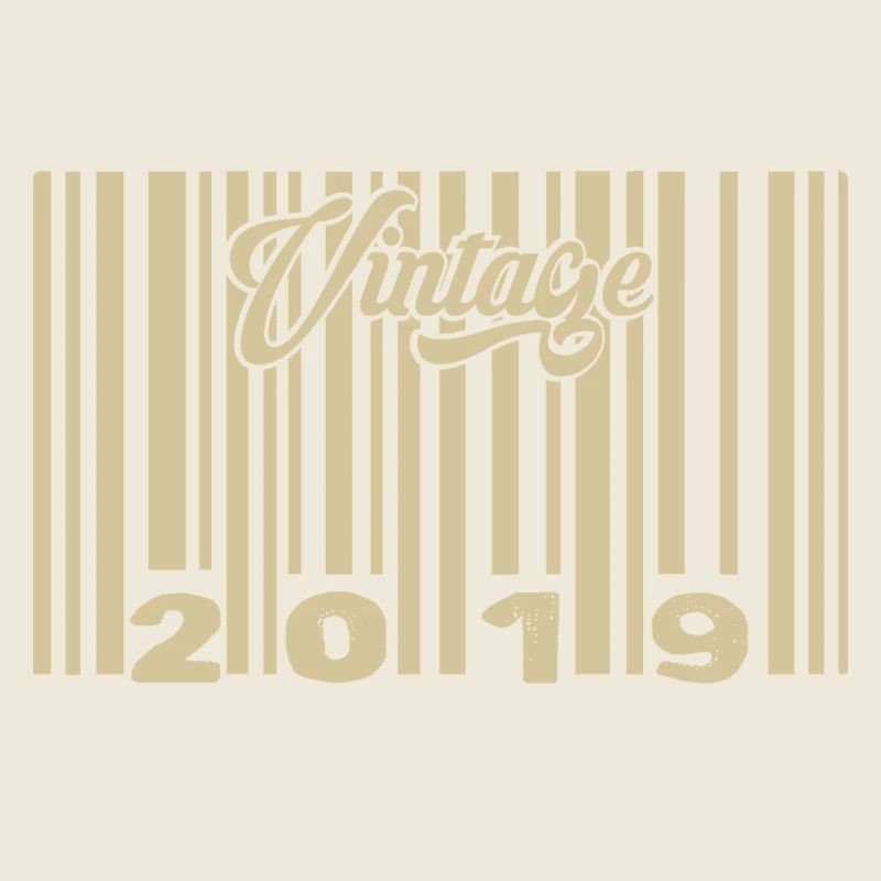 vintage 2019 Code barre 2019: Année 2025.
