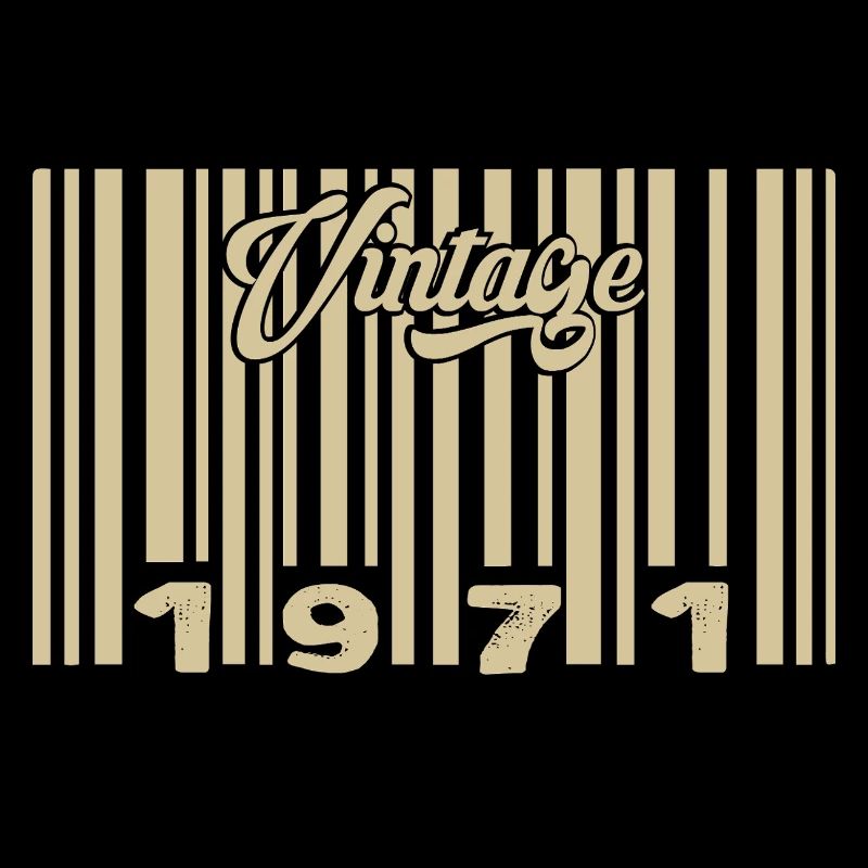vintage 1971 Code barre 1971: Année 2025.