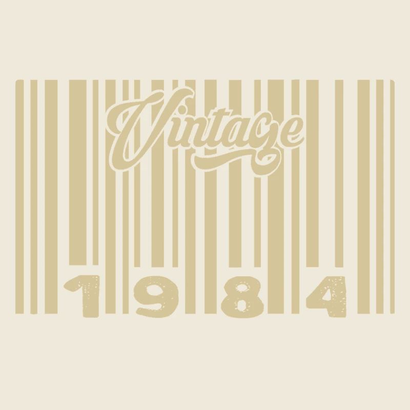 vintage 1984 Code barre 1984: Année 2025.