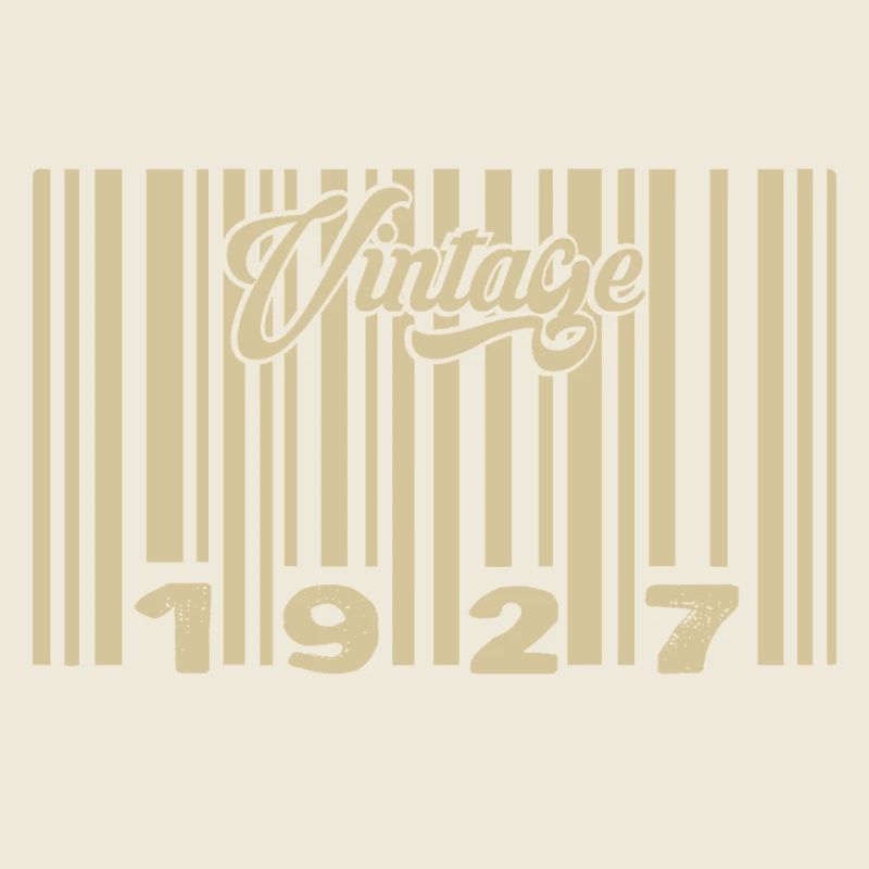 vintage 1927 Code barre 1927: Année 2025.