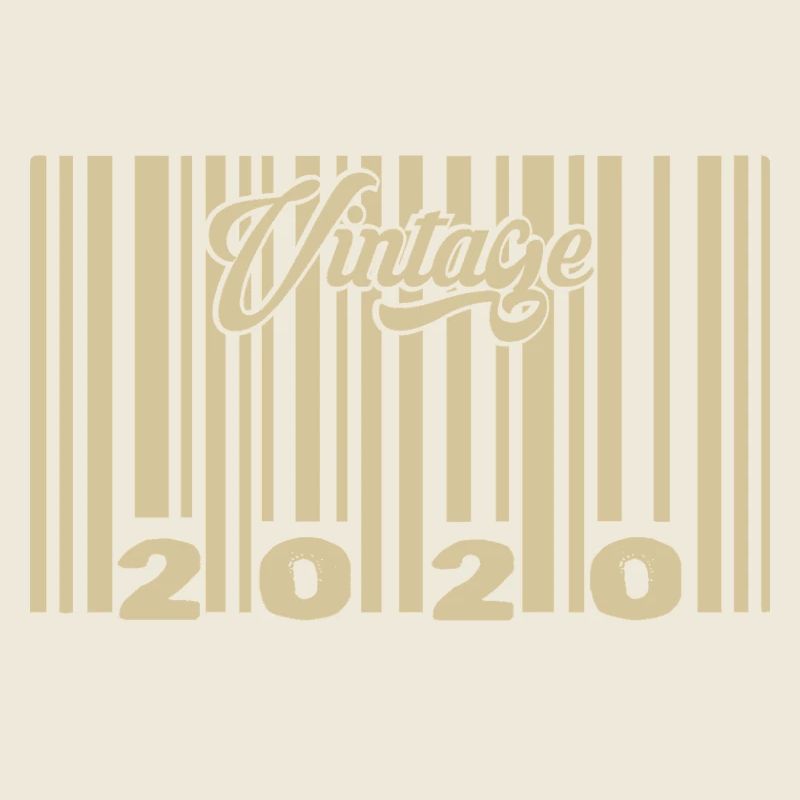 vintage 2020 Barcode 2020: Year 2025.