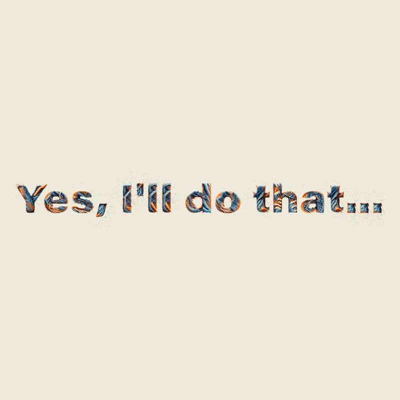 YES, I'LL DO THAT... | Fun statement design