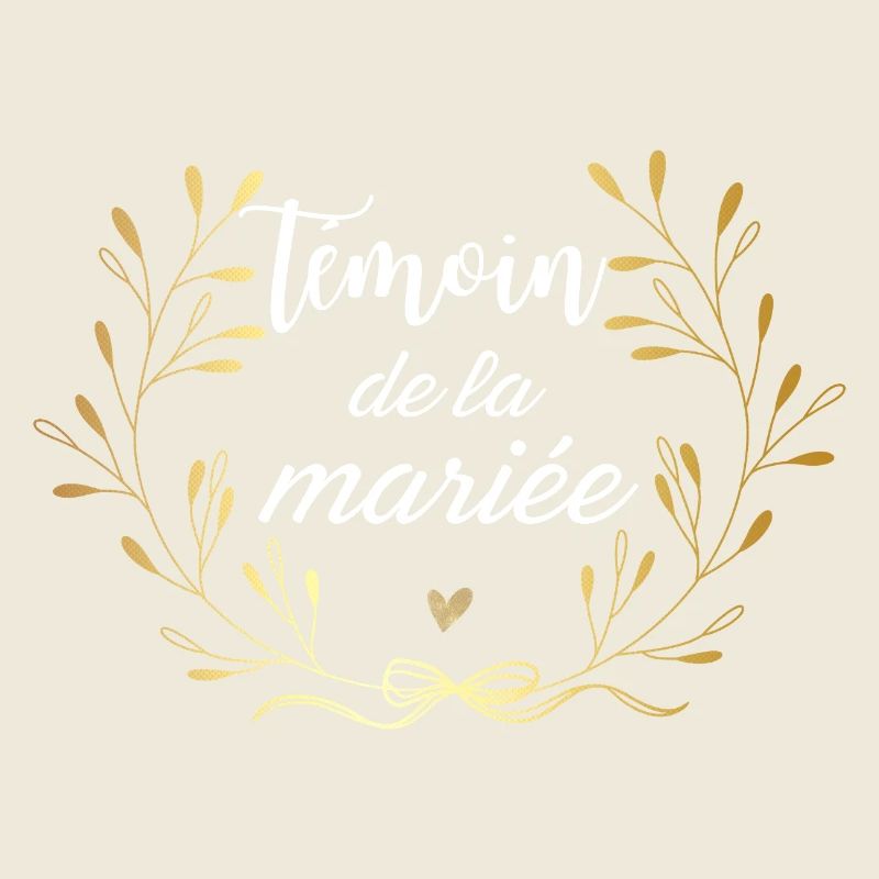 Témoin de la mariée couronne doré