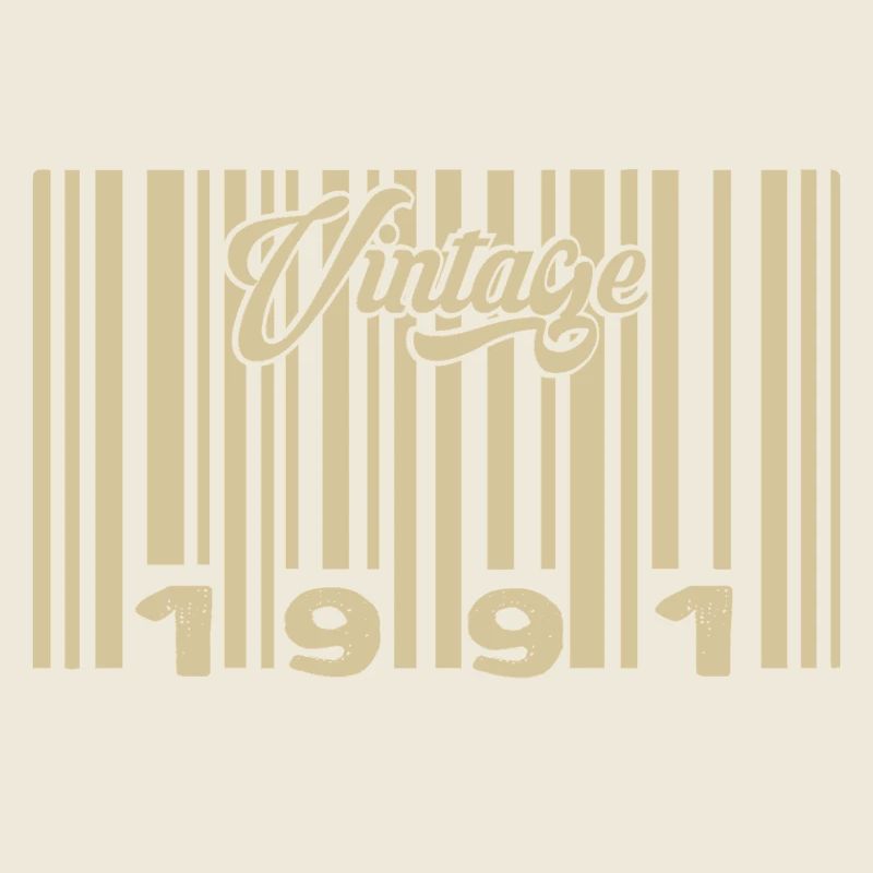 Vintage 1991 Barcode 1991: Year 2025.