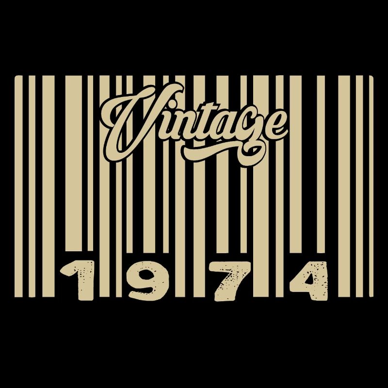 vintage 1974 Code barre 1974: Année 2025.