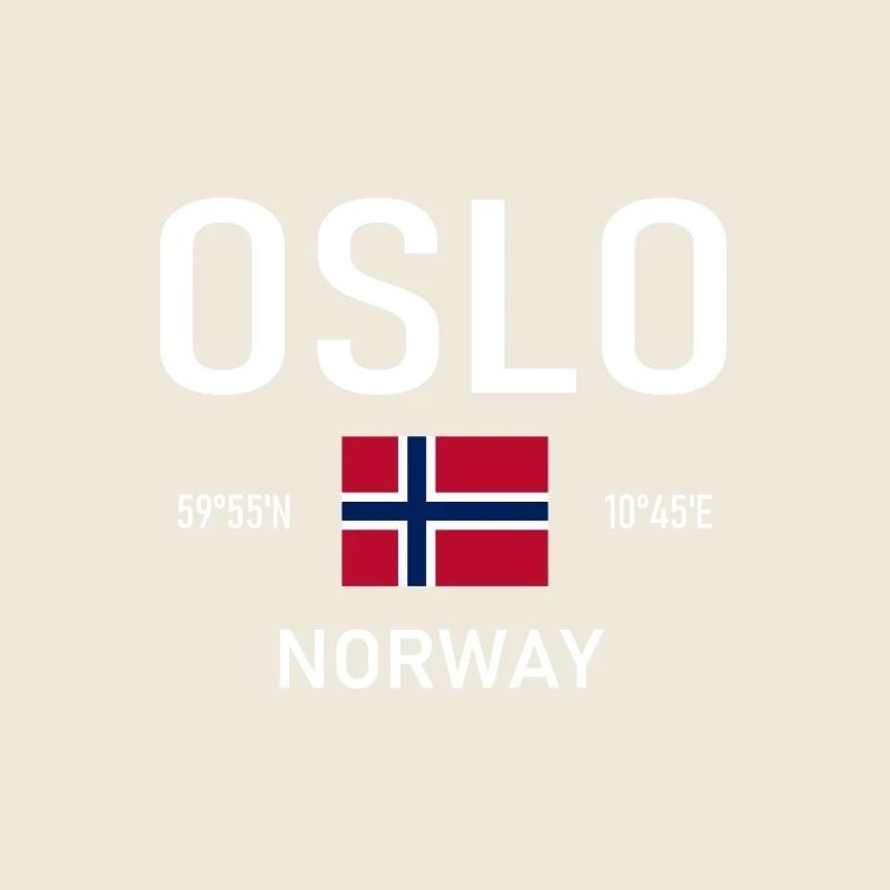 Oslo - Norway - Coordinates - Flag