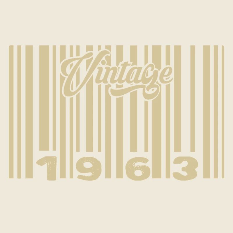 Vintage 1963 Barcode 1963: Year 2025.