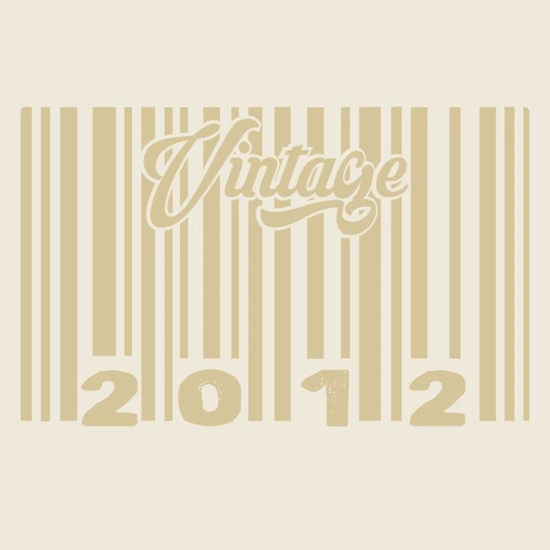 vintage 2012 Code barre 2012: Année 2025.