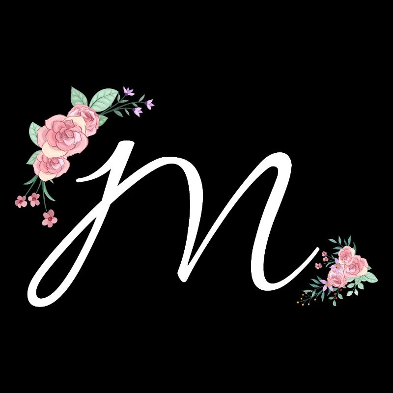 Buchstabe m Blumen