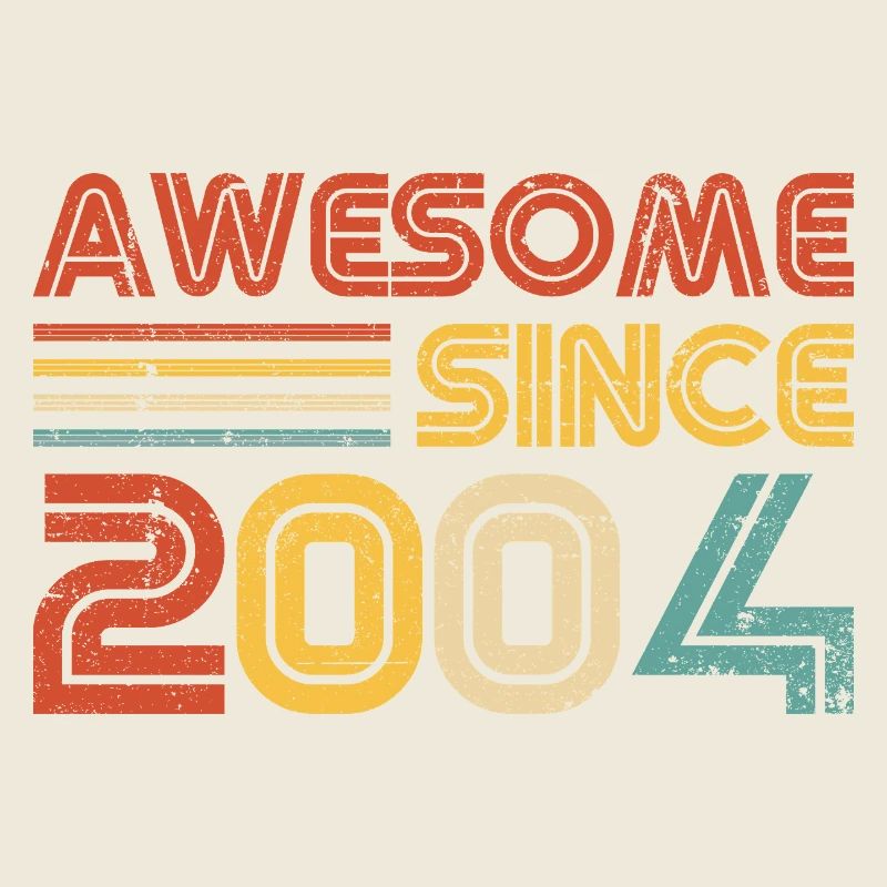 Awesome Since 2004" – Retro Vintage 21. Geburtstag