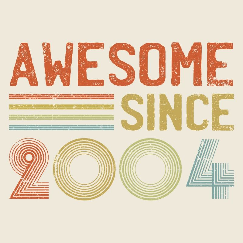 Awesome Since 2004" – Retro Vintage 21. Geburtstag