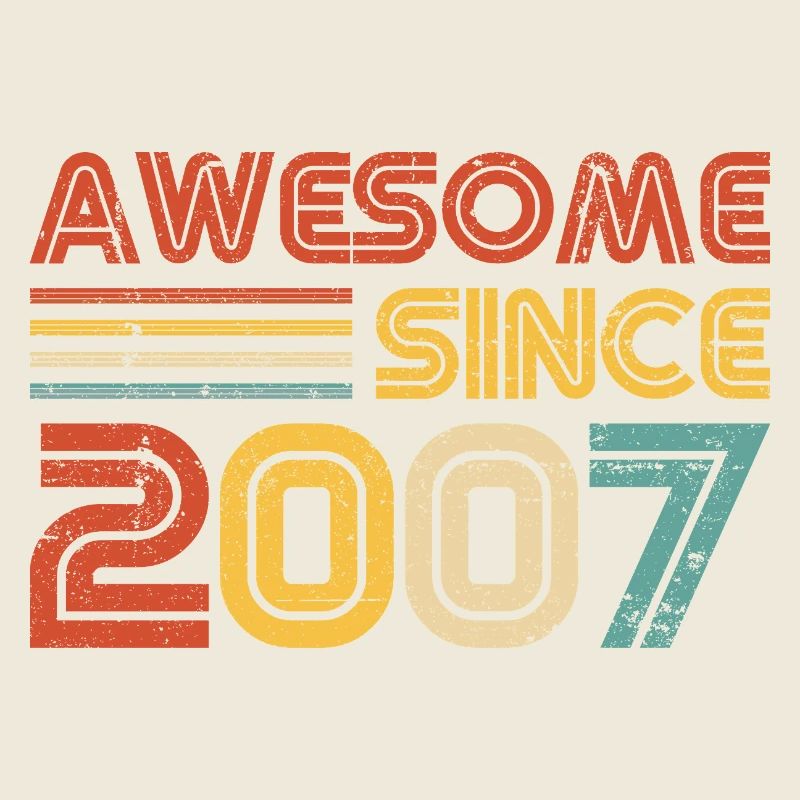 Awesome Since 2007" – Retro Vintage 18. Geburtstag