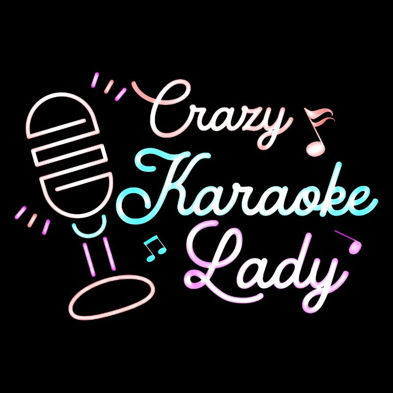 Crazy karaoke Lady chanteuse chanteuse