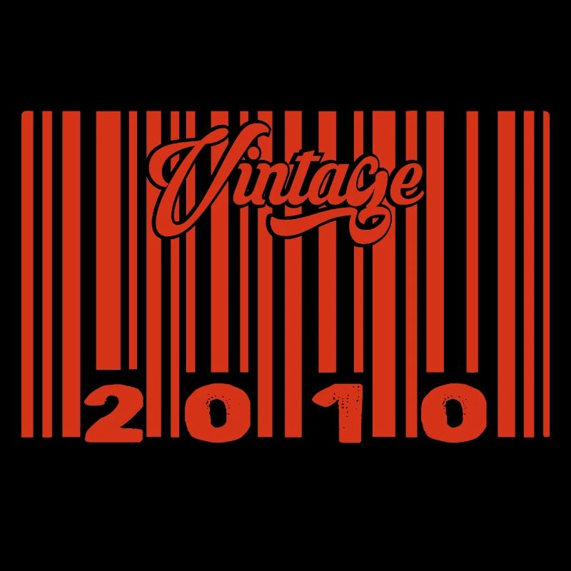 Vintage 2010 Born In 2010 15 Year Old Bar Code Anniversai