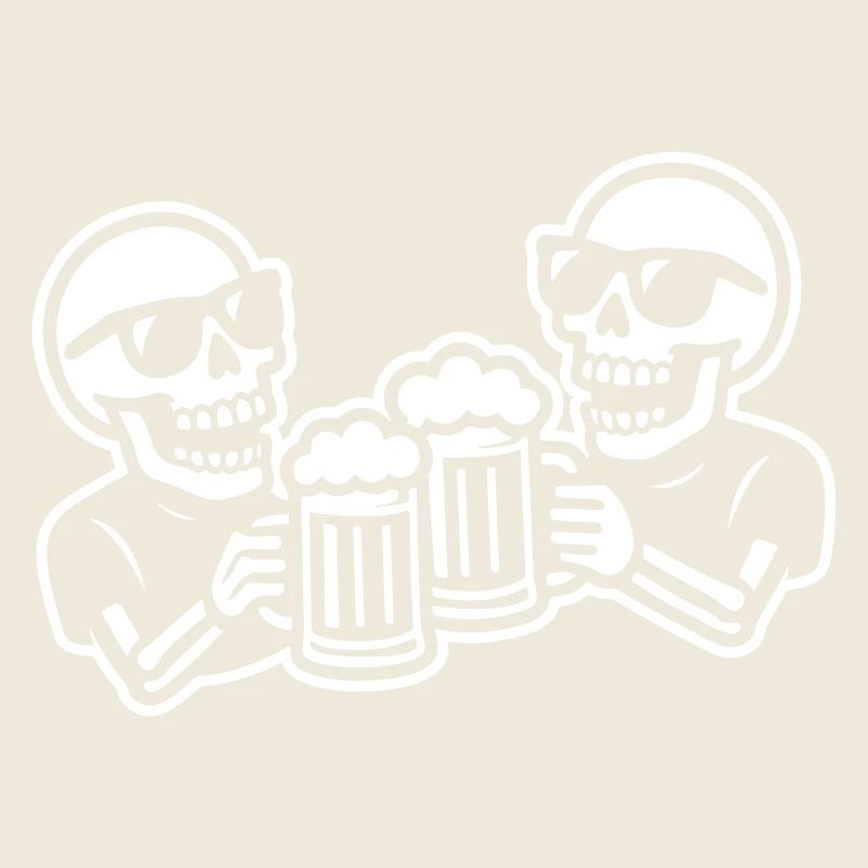 Bier Saufen Skelett Crew