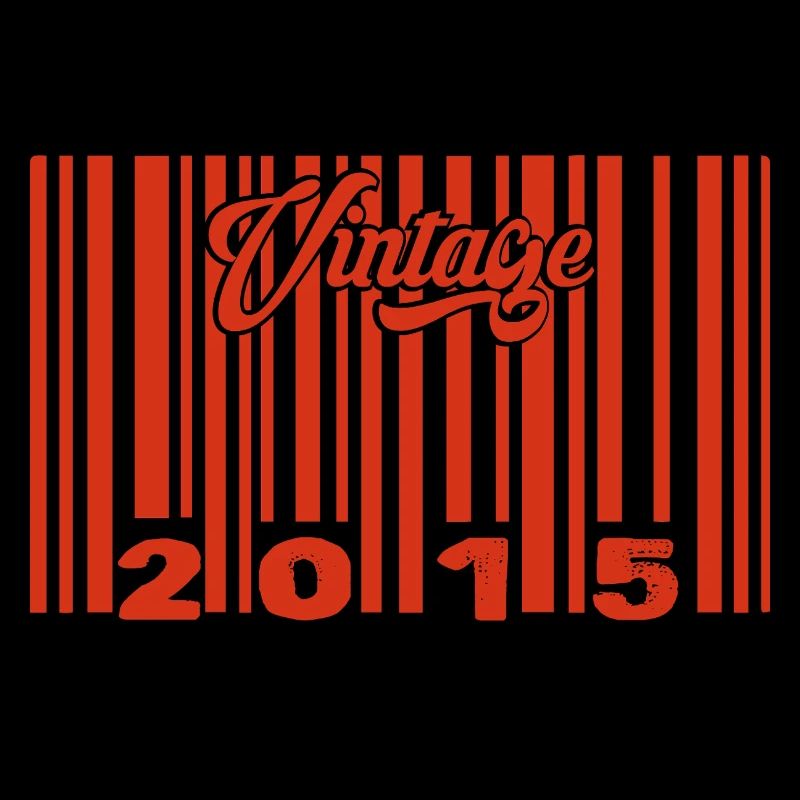 vintage 2015 né en 2015 10 ans bar code anniversai