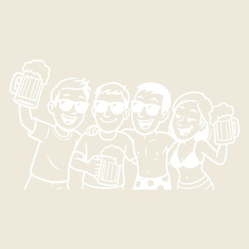 Party Crew Bier Urlaub