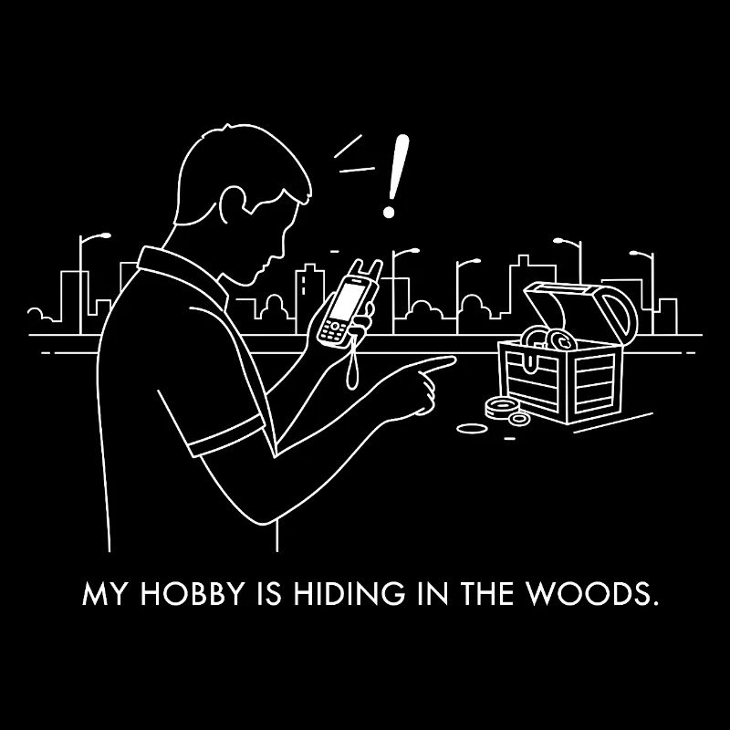 Mon passe-temps est de me cacher dans les bois.